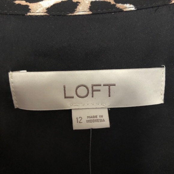 NWT Loft Animal Print Button Up Lined Dress - Picture 2 of 7